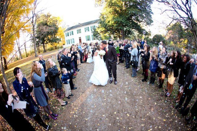 bubbles send off, nashville, wedding, travellers rest, bride, groom